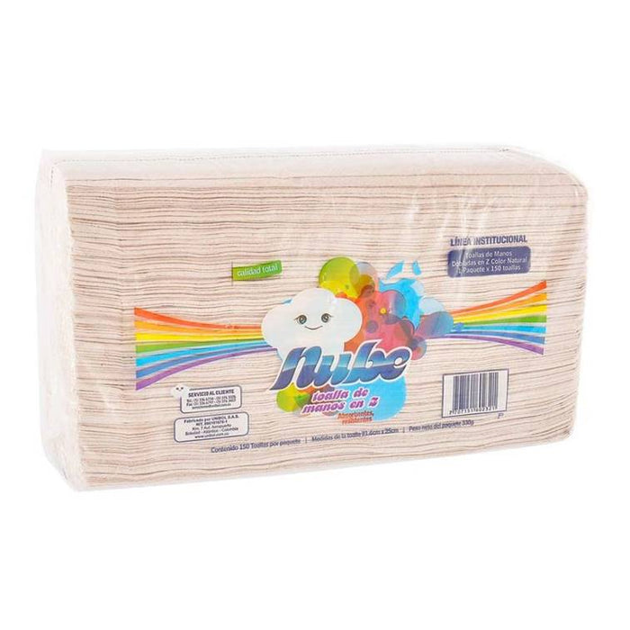 TOALLA MANOS Z NATURAL NUBE X150