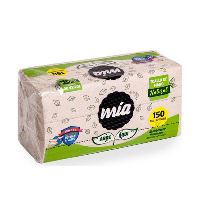 TOALLA MANOS MIA NATURAL X150