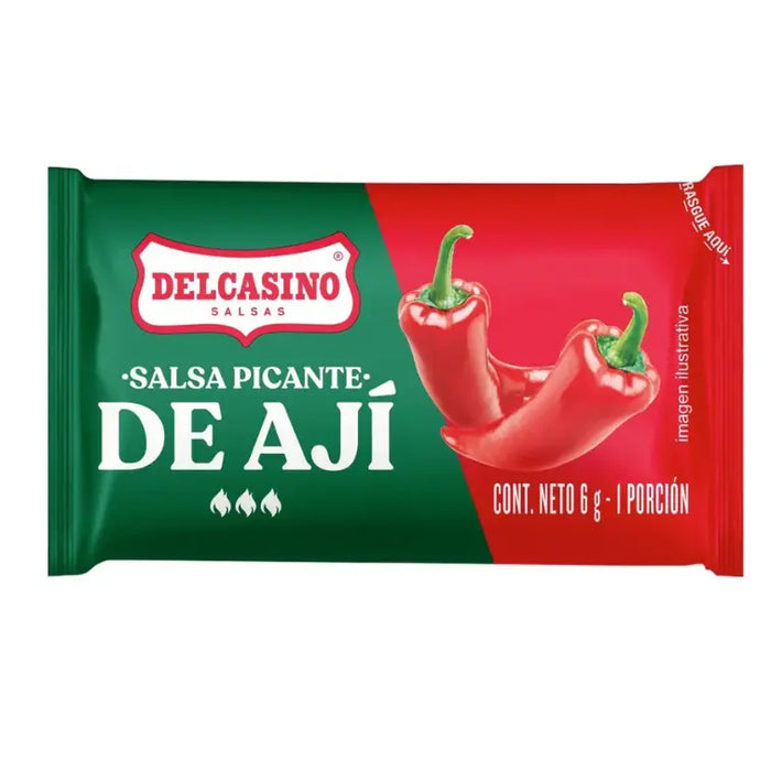 SALSA DE AJÍ ROJO DELCASINO — SACHETS X 100 UND 6 G